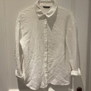 SHEIN oversized textured blouse🦜